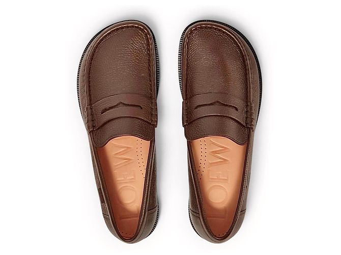 Mocassini Loewe Campo Blaze in pelle marrone - vista 8