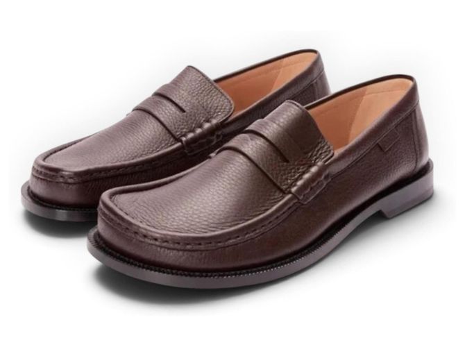 Mocassini Loewe in pelle di vitello marrone - vista 13