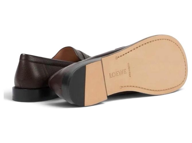 Mocassini Loewe in pelle di vitello marrone - vista 14