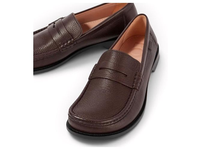 Mocassini Loewe in pelle di vitello marrone - vista 8