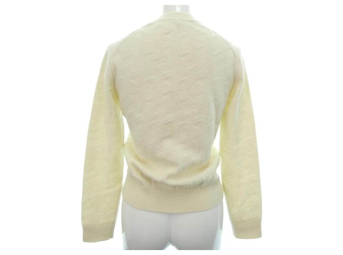 Top de malha de lã Hermès bege - vista 2