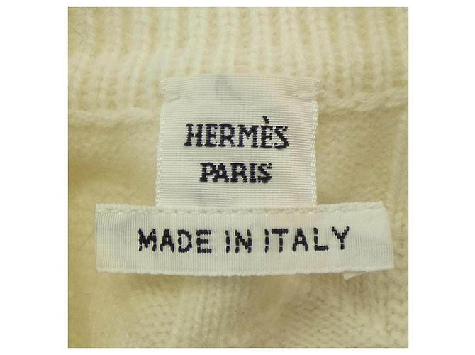 Top de malha de lã Hermès bege - vista 4