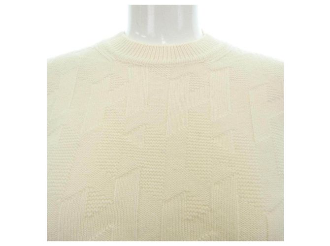 Top de malha de lã Hermès bege - vista 5