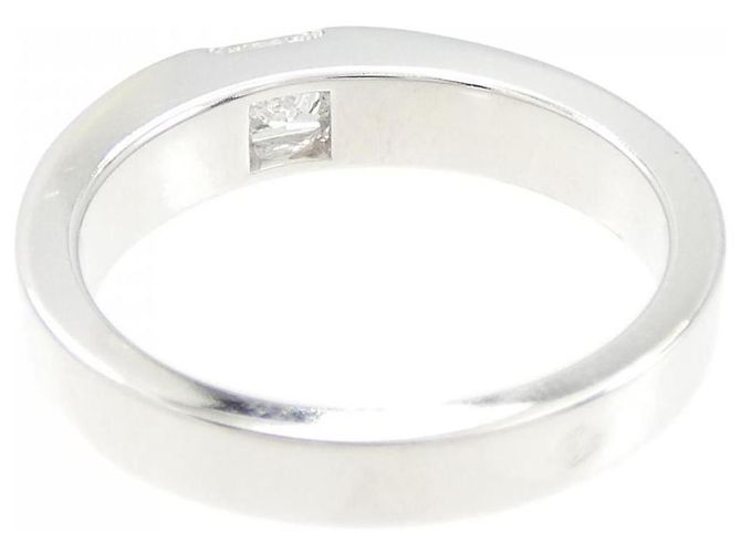 Bague Cartier Tank 750 Or Blanc Diamant Taille 10 Argenté - Ansicht 3