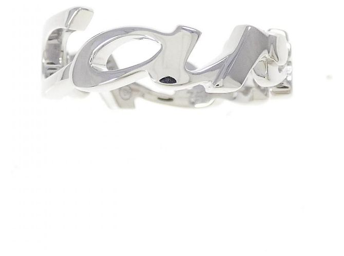 Cartier Signature 750 White Gold Ring Größe 8 Silber - Ansicht 2