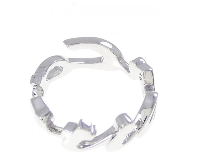 Cartier Signature 750 White Gold Ring Größe 8 Silber - Ansicht 3