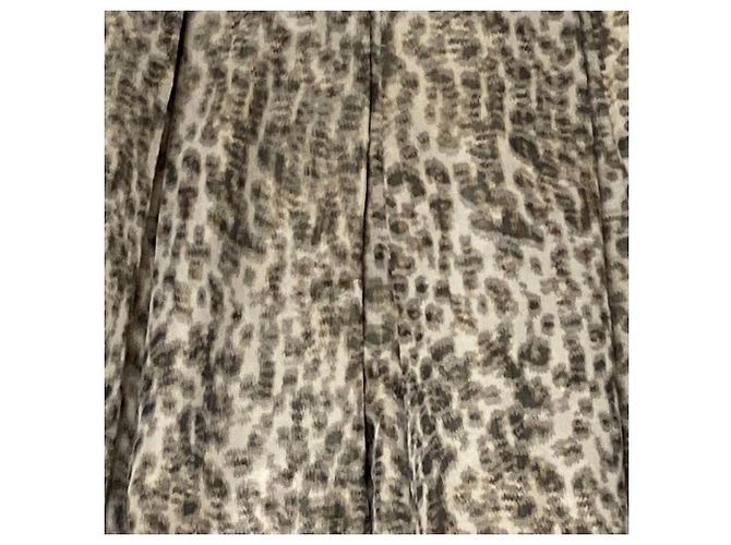 Autre Marque Minigonna Rene in tessuto italiano leopardato Beige - vista 2