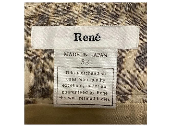 Autre Marque Minigonna Rene in tessuto italiano leopardato Beige - vista 4