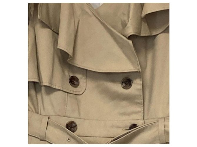 Autre Marque Snidel Trench-Kleid mit Rüschen Beige - Ansicht 3