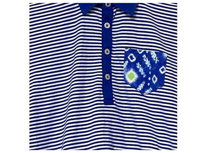 Polo Golf Ralph Lauren de manga curta com bolso e riscas Azul - vista 2