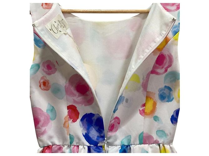 Autre Marque Abito Chesty Watercolor Flower Multicolore - vista 3