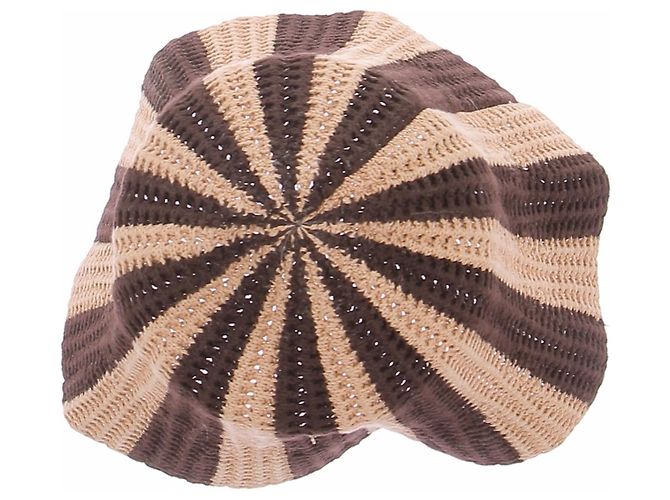 Fendi Chapéu bucket trançado castanho e bege Marrom - vista 7