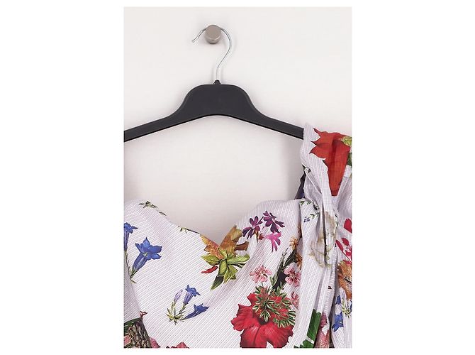 Top corto de algodón blanco con flores Vivienne Westwood - vista 2