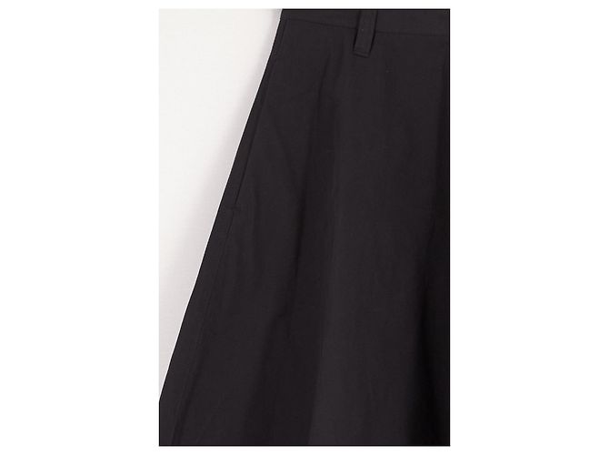 Autre Marque Falda acampanada negra de algodón ARKET Negro - vista 3