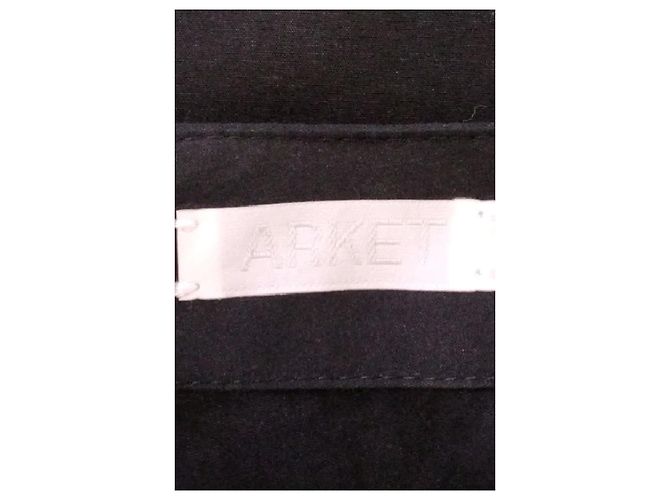 Autre Marque Falda acampanada negra de algodón ARKET Negro - vista 5