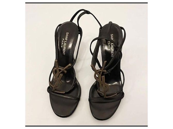 Autre Marque Saint Laurent Cassandra Absatzsandalen Schwarz - Ansicht 2