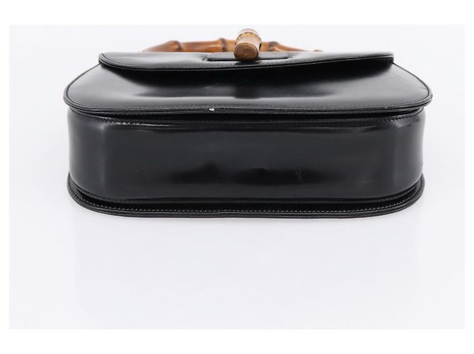 GUCCI Bamboo Hand Bag Leather Black Gold 000 1364 0633 - vista 9