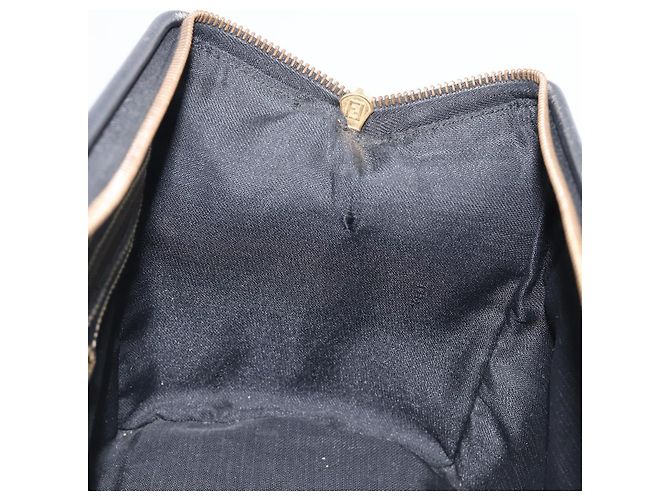 FENDI Pecan Canvas Hand Bag PVC Black Brown - vista 22
