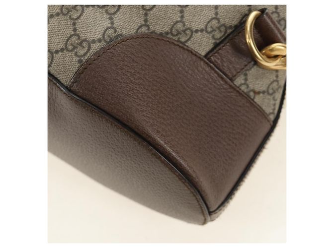 GUCCI GG Supreme Web Sherry Line Backpack PVC Beige Gold 473868 - vista 16