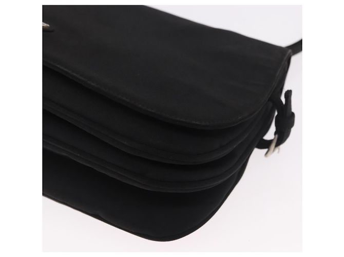 PRADA Shoulder Bag Nylon Black Silver - vista 11