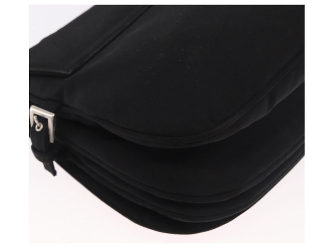 PRADA Shoulder Bag Nylon Black Silver - vista 12