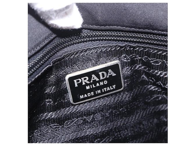 PRADA Shoulder Bag Nylon Black Silver - vista 17