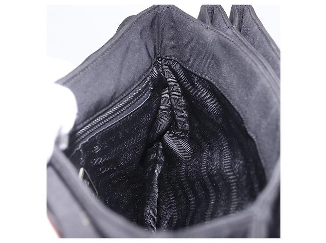PRADA Shoulder Bag Nylon Black Silver - vista 19