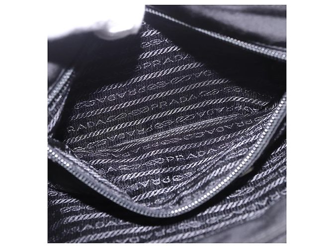 PRADA Shoulder Bag Nylon Black Silver - vista 28