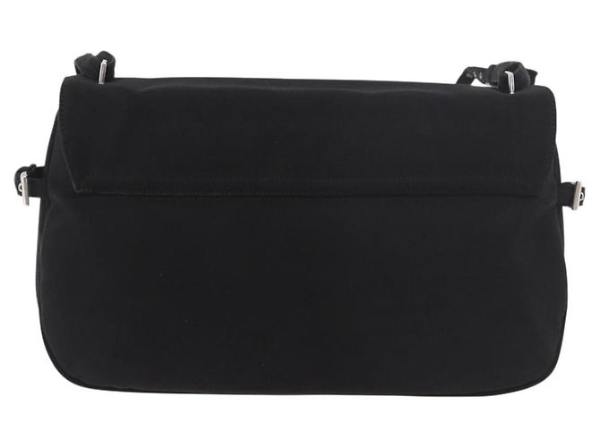 PRADA Shoulder Bag Nylon Black Silver - vista 3