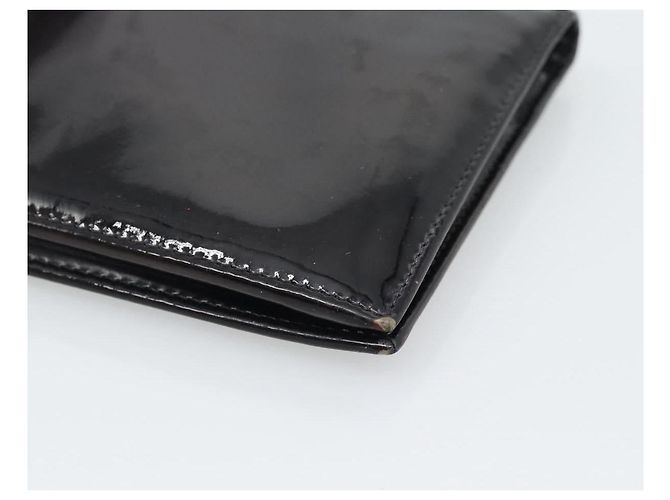 CHANEL Long Wallet Patent leather Black Gold CC - vista 10
