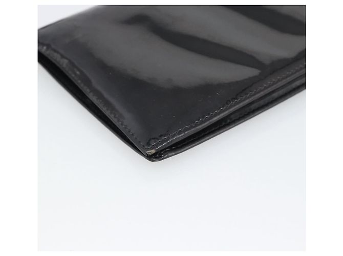 CHANEL Long Wallet Patent leather Black Gold CC - vista 11