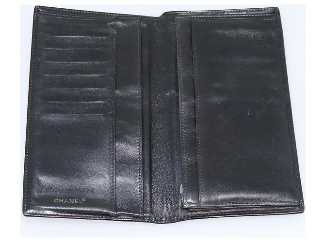 CHANEL Long Wallet Patent leather Black Gold CC - vista 13