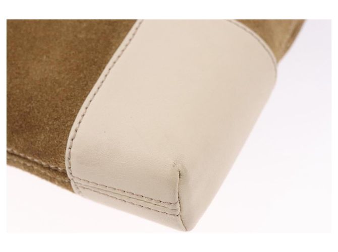 LOEWE Bolsa de ombro em camurça castanha dourada - vista 11