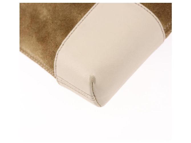 LOEWE Bolsa de ombro em camurça castanha dourada - vista 13