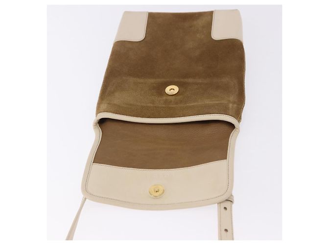 LOEWE Bolsa de ombro em camurça castanha dourada - vista 15
