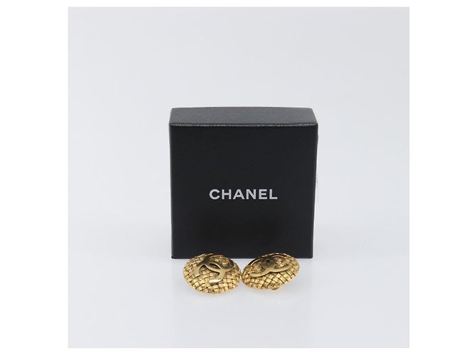CHANEL Pendientes metal Dorado CC - vista 12