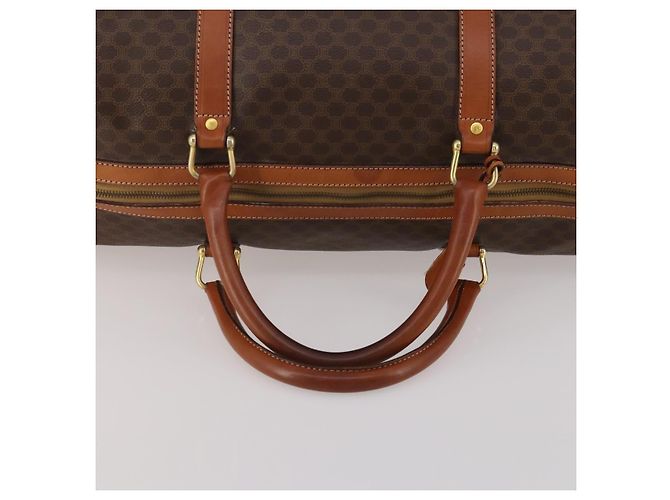 Céline CELINE Macadam Boston Bag PVC Leather Brown Gold Tone - vista 7