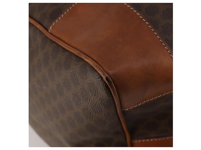 Céline CELINE Macadam Boston Bag PVC Leather Brown Gold Tone - vista 8