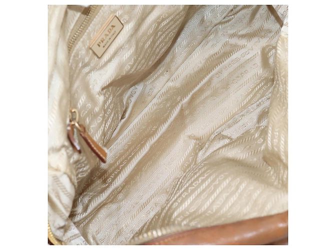 PRADA Tote Bag Piel Beige Oro - vista 11