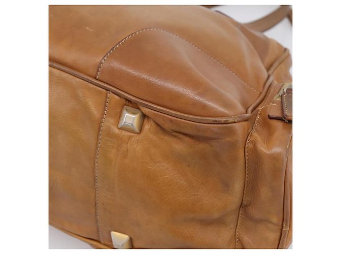 PRADA Tote Bag Piel Beige Oro - vista 15