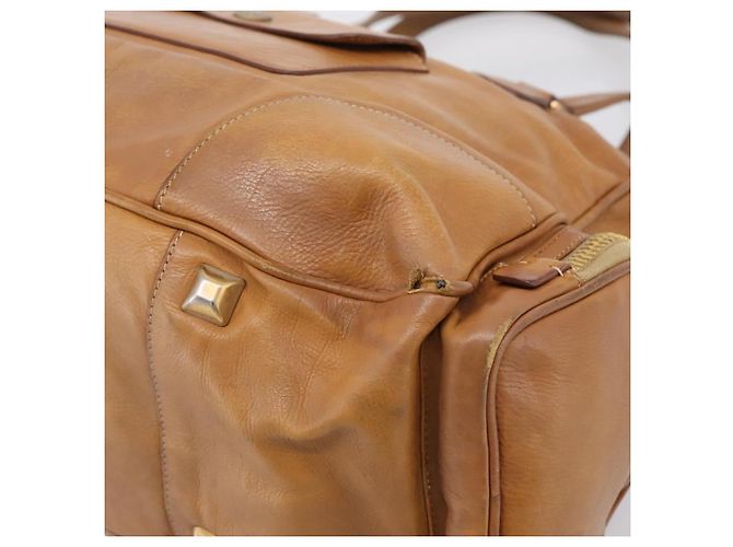 PRADA Tote Bag Piel Beige Oro - vista 17