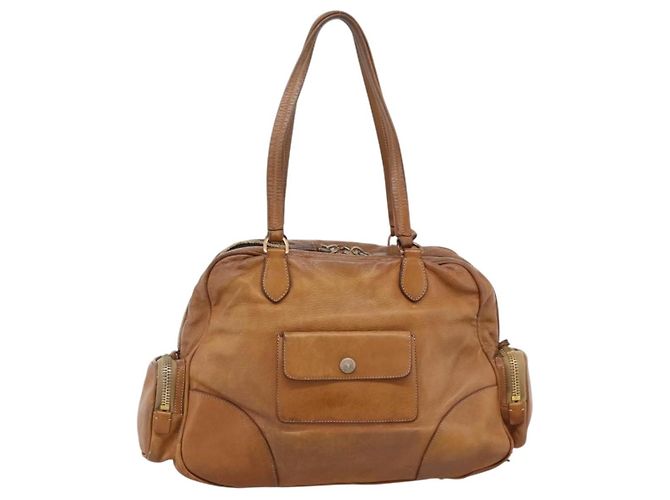 PRADA Tote Bag Piel Beige Oro - vista 2
