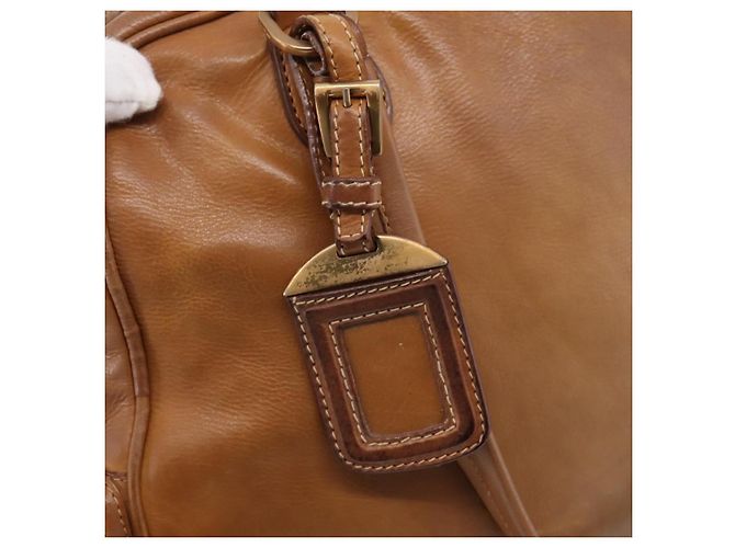PRADA Tote Bag Piel Beige Oro - vista 20