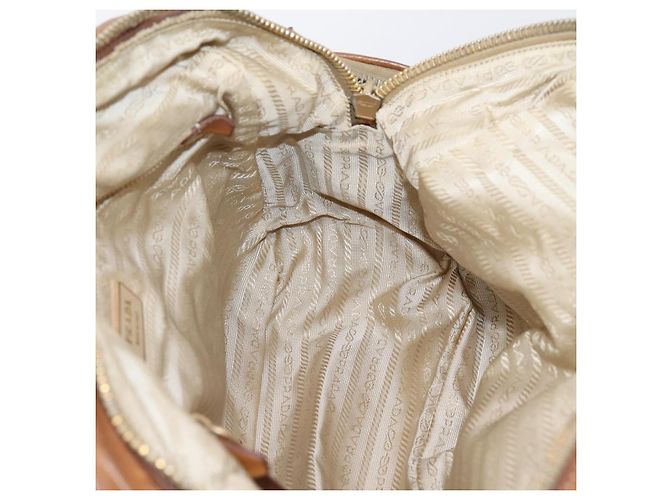 PRADA Tote Bag Piel Beige Oro - vista 24