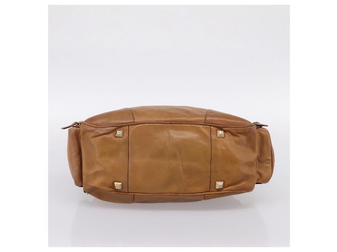 PRADA Tote Bag Piel Beige Oro - vista 5