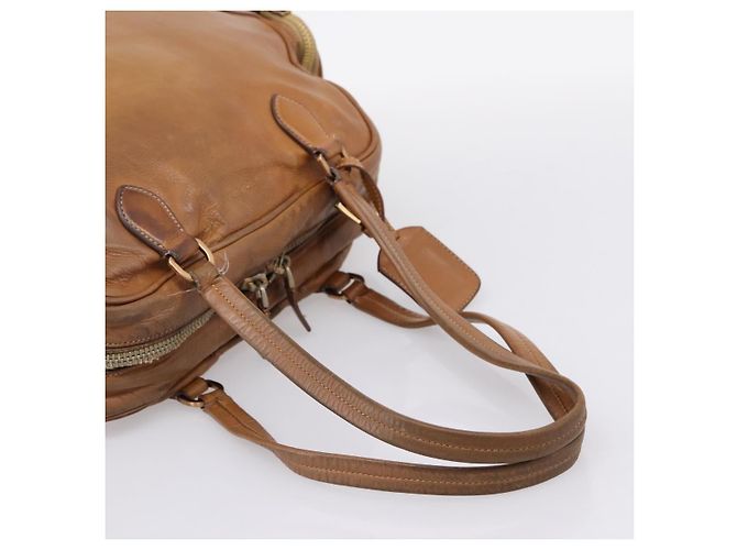 PRADA Tote Bag Piel Beige Oro - vista 7