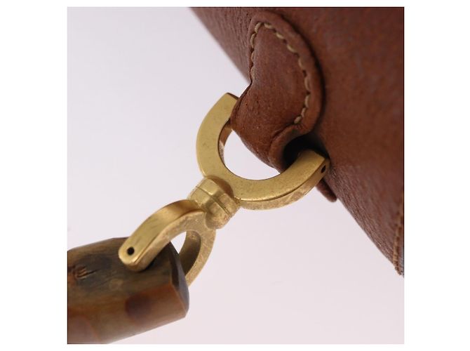 GUCCI Bamboo Hand Bag Leather Brown Gold 000 46 0188 - vista 18