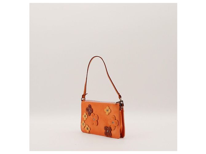 Louis Vuitton Monogram Vernis Murakami Cherry Blossom Pochette Marron Orange Jaune - vue 4