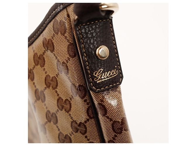 Borsa a tracolla Gucci in tela monogramma Marrone - vista 10