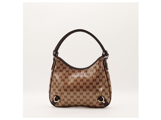 Borsa a tracolla Gucci in tela monogramma Marrone - vista 3